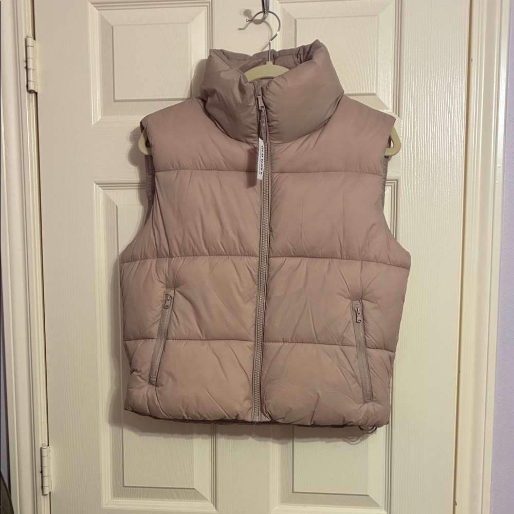 NWT Tan Puffer Vest by Old Navy - Small
